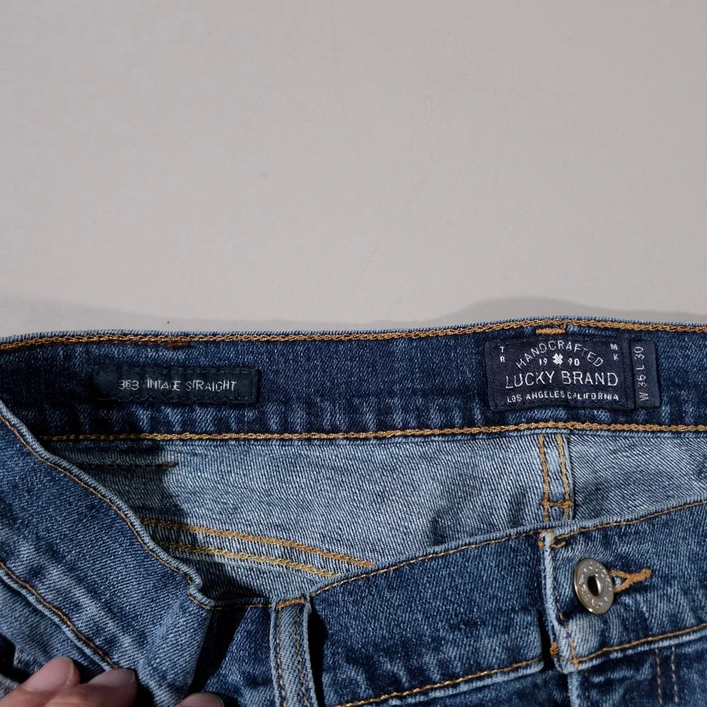 Lucky‎ Brand 363 Vintage Straight Mens 36x30 Blue Tidal Crest Jeans 7MP1970-1